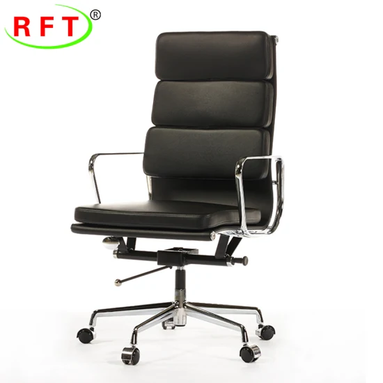 Luxo de couro com encosto alto ergonômico chefe gerente computador executivo ergonômico cadeira de escritório
