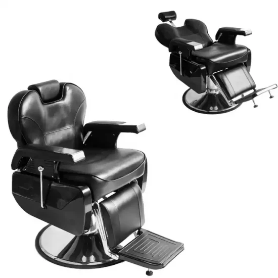 Cadeira de barbeiro clássica vermelha durável cadeira de salão de cabeleireiro para barbearia móveis de salão mais vendidos